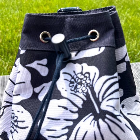 Speedo Hawaiian Floral Canvas Drawstring Depot Bag Blue Great Condition - Picture 5 of 13
